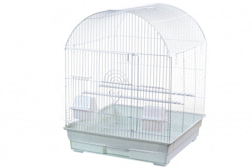 A & E Round Cage White Bird Cage