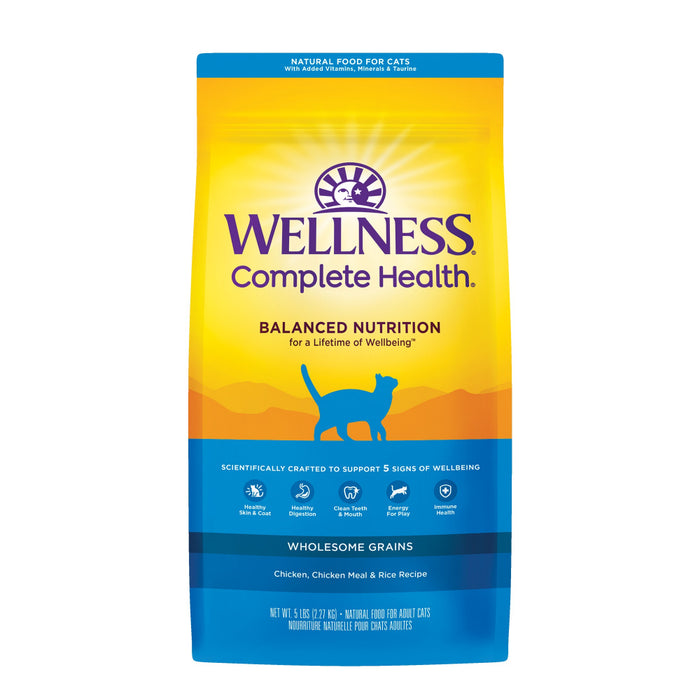 Wellness Complete Health Adult Health Deboned Chicken, Chicken Meal & Rice Recipe Dry Cat Food