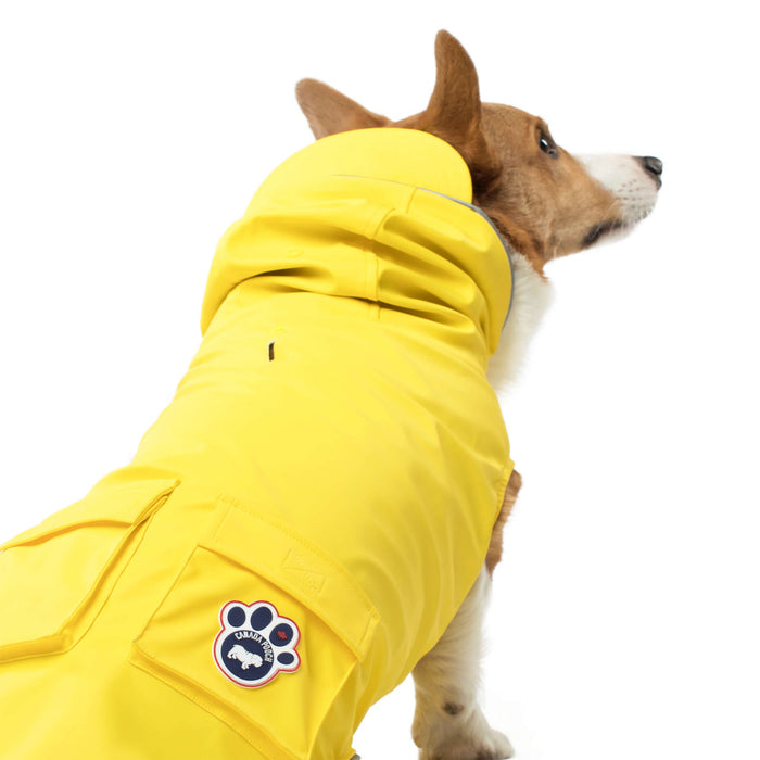 Canada Pooch Torrential Tracker Yellow Rain Coat for Dogs