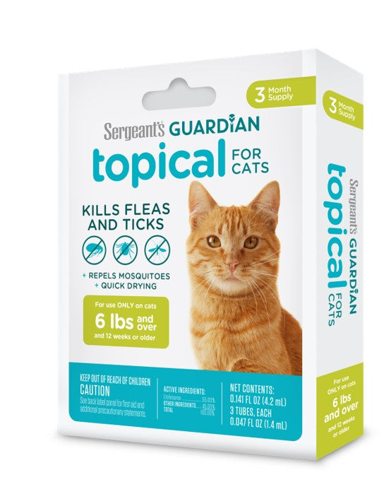 Sergeant's Guardian Flea & Tick Topical for Cats 3 Count — AZ Pet Foods