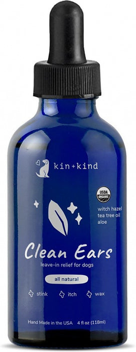 kin kind Organic Clean Ears Leave-In Dog Ear Cleaner