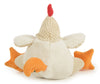Go Dog Checkers Fat White Rooster with Chew Guard Technology Durable Plush Squeaker Dog Toy White
