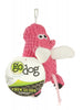 Go Dog Checkers Flying Pig with Chew Guard Technology Durable Plush Squeaker Dog Toy Pink Mini Just for Me