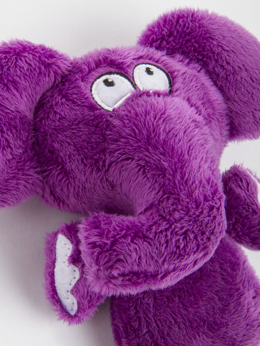 Go Dog Hear Doggy Mini Flattie Elephant With Chew Guard Technology And Silent Squeak Technology Plush Dog Toy