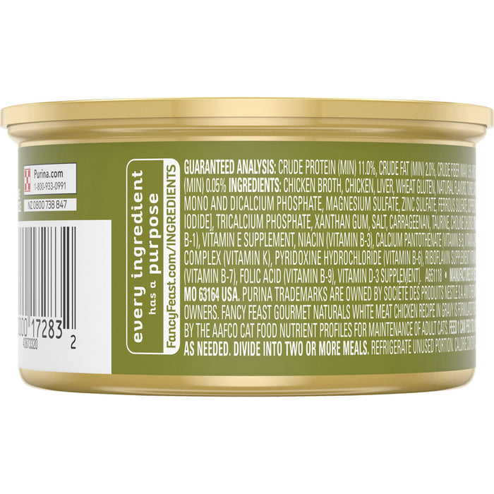 Fancy Feast Gourmet Naturals White Meat Chicken Recipe In Gravy Natural Wet Cat Food