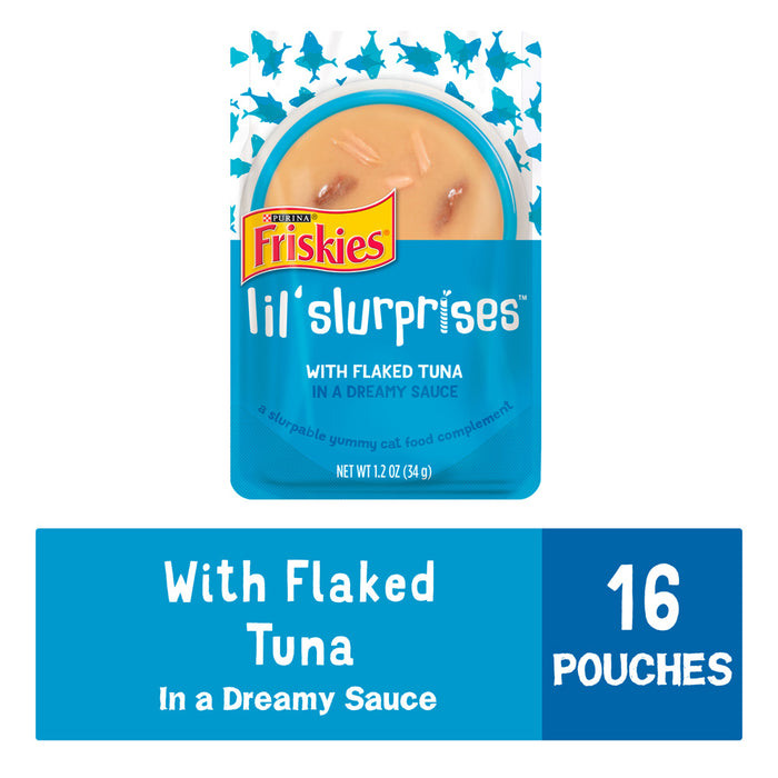 Friskies Lil Slurprises With Flaked Tuna Cat Food Compliment