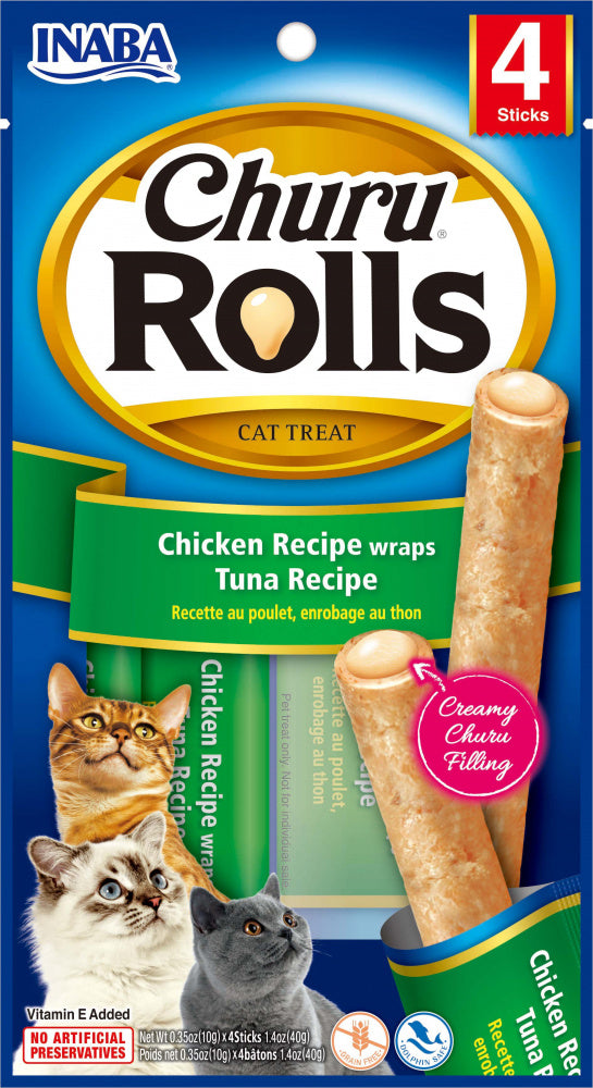Inaba Cat Churu Rolls Chicken Recipe Wraps Tuna Recipe Cat Treats