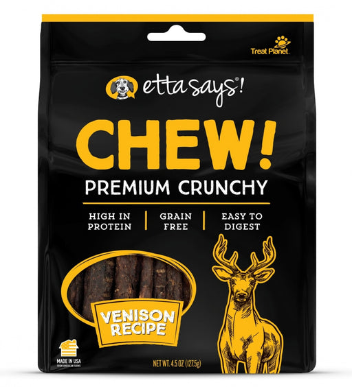 Etta Says Chew! Premium Crunchy Venison Chew Dog Treats