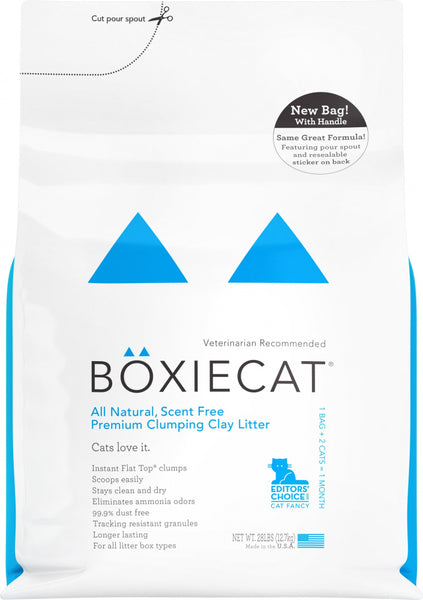 Boxiecat All Natural Scent Free Premium Clumping Clay Litter