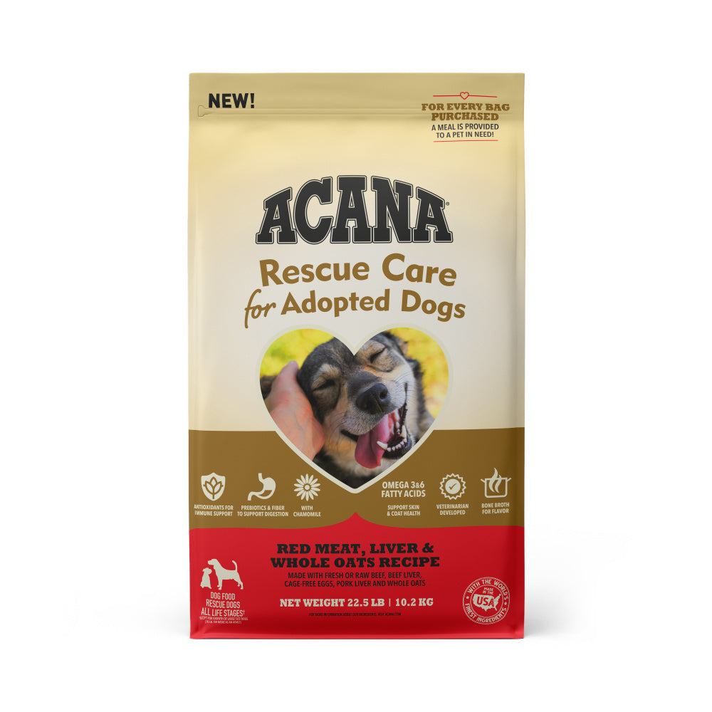 ACANA Rescue Care For Adopted Dogs Red Meat, Liver, Whole Oats