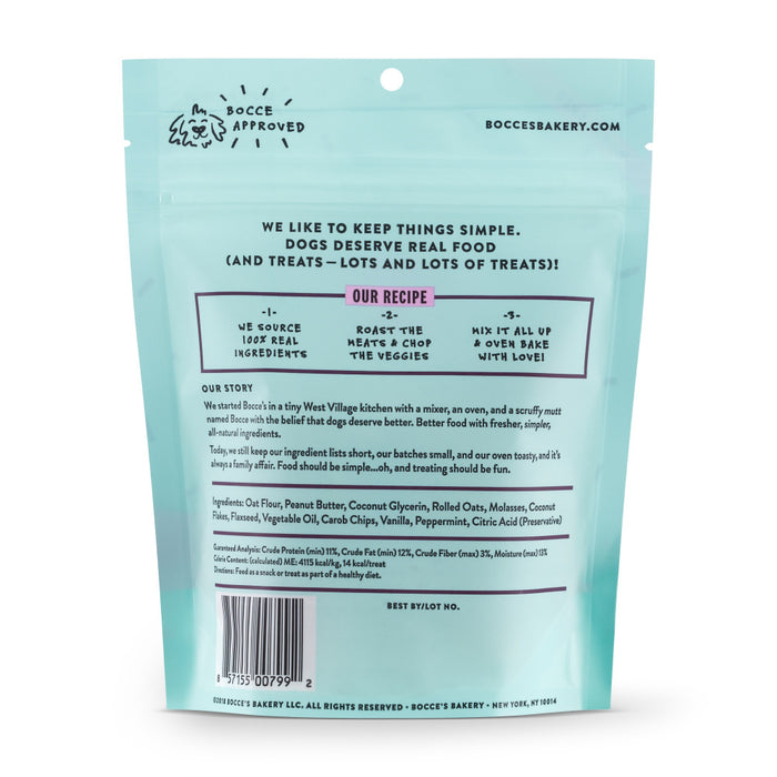 Bocce's Bakery Mint Cookie Crunch Soft & Chewy  Dog Treats