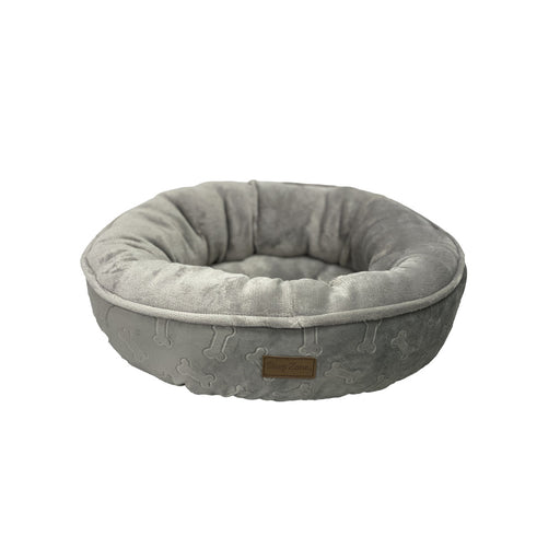 Ethical Pet Ethical Products Sleep Zone Embossbone Round Gray Dog Bed