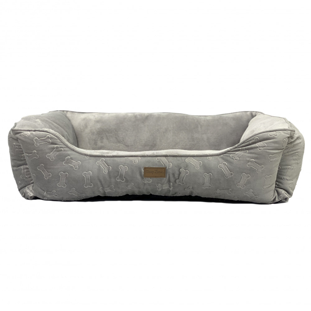 Ethical Pet Ethical Products Sleep Zone Embossbone Stepin Gray Dog Bed