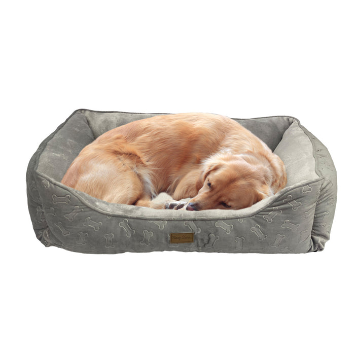 Ethical Pet Ethical Products Sleep Zone Embossbone Stepin Gray Dog Bed