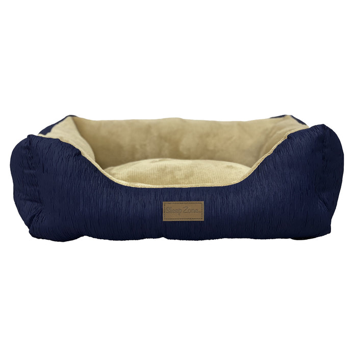 Ethical Pet Ethical Products Sleep Zone Woodgrain Stepin Navy Dog Bed