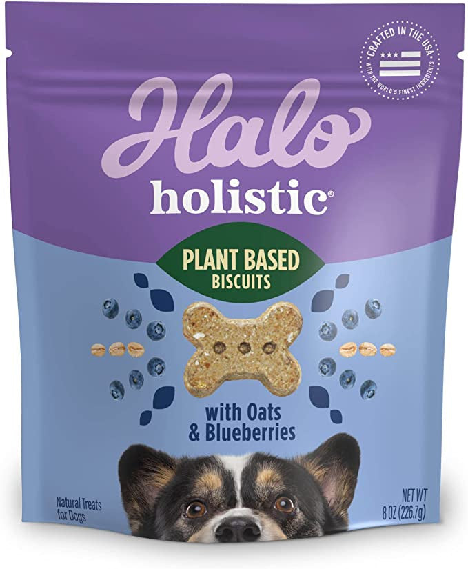 Halo Garden of Vegan Oats n' Blueberries Biscuit Dog Treats