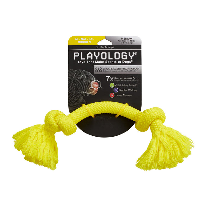 Playology Dri-Tech Rope Chicken Scented Dog Toy