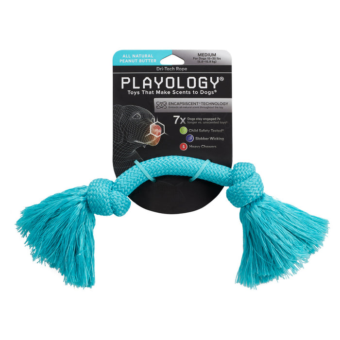 Playology Dri - Tech Rope Peanut Butter Scented Dog Toy