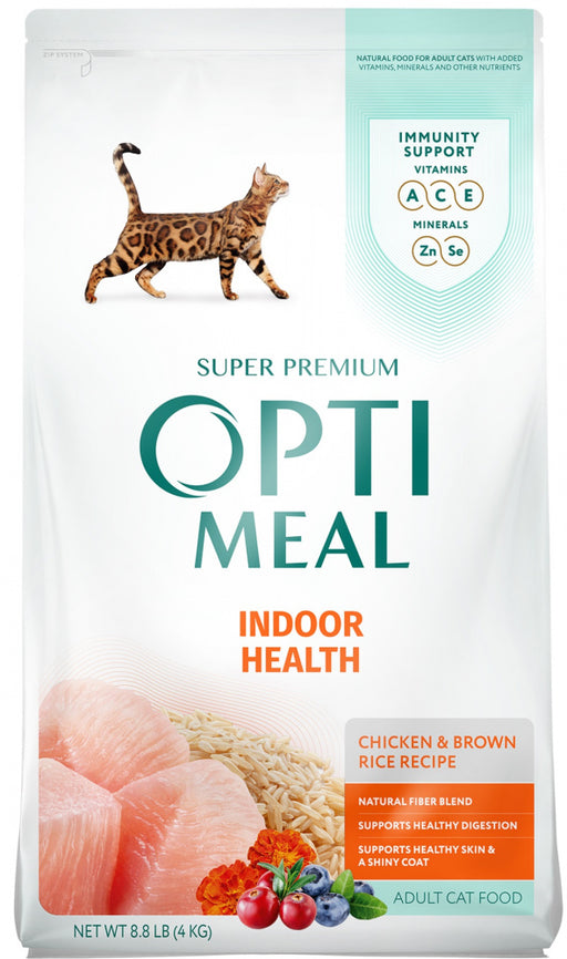 Optimeal Indoor Health Chicken & Brown Rice Recipe Adult Cat Dry Food