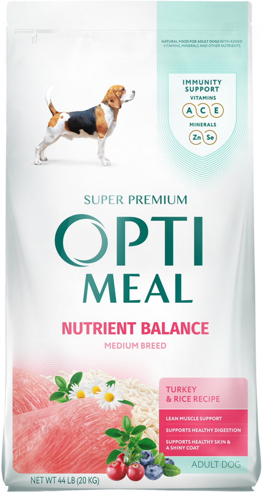 Optimeal Medium Breed Nutrient Balance Turkey & Rice Recipe Adult Dog Dry Food