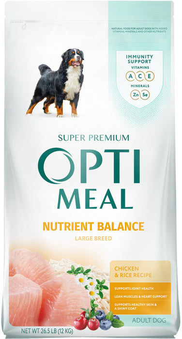 Optimeal Large Breed Nutrient Balance Chicken & Rice Recipe Adult Dog Dry Food