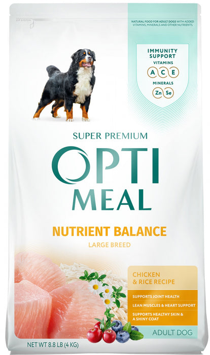 Optimeal Large Breed Nutrient Balance Chicken & Rice Recipe Adult Dog Dry Food