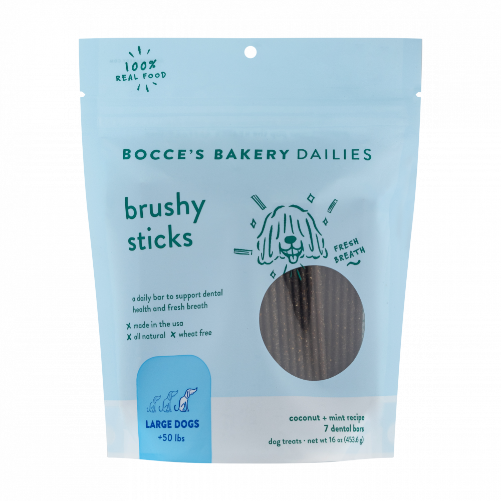 Bocce's Brushy Sticks Dental Bars for Large Breed Dogs