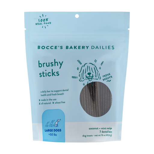 Bocce's Brushy Sticks Dental Bars for Large Breed Dogs