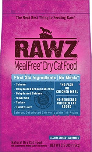 RAWZ Dehydrated Salmon, Chicken and Whitefish Recipe Cat Food for Cats - 3.5 LB BAG