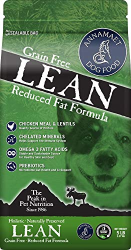 Annamaet Lean Formula Dry Dog Food 12 Pound Bag. Grain Free Dog Food!