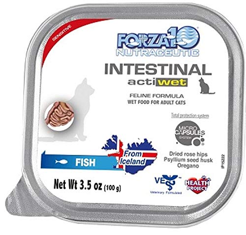 FORZA 10 Active-Wet CAT INTESTINAL Fish 3.5 Oz. Pack of 32