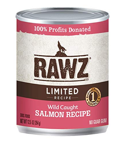 Rawz Wild Caught Salmon Recipe Canned Food for Dogs 12/12.5 oz Cans