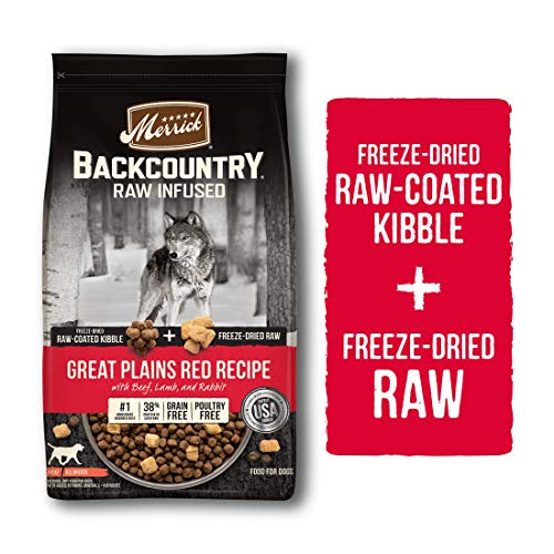 Merrick Backcountry Raw Infused Grain Free Dry Dog Food Great Plains Red Recipe - 4 lb. Bag