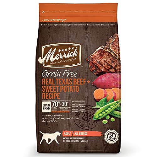 Merrick Grain Free Dry Dog Food Recipes, Texas Beef, 25 Pound