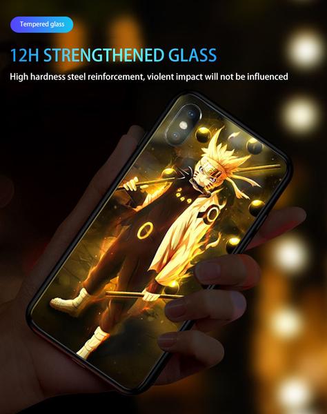 Spider-Man Iron Man Lighting Glass Phone Case