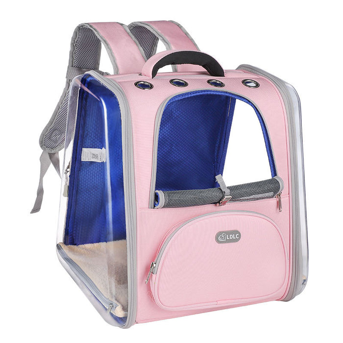 Plastic see-through window pet backpack