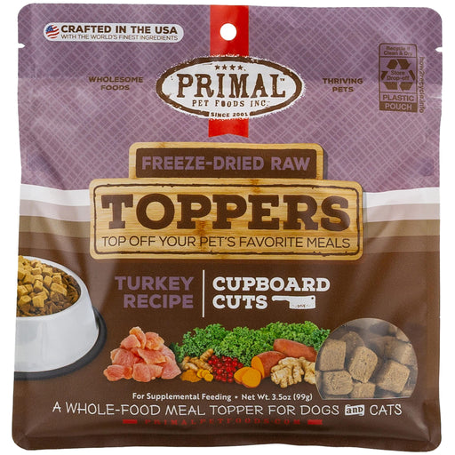 Primal Cupboard Cuts Turkey Grain-Free Freeze-Dried Raw Dog Food Topper