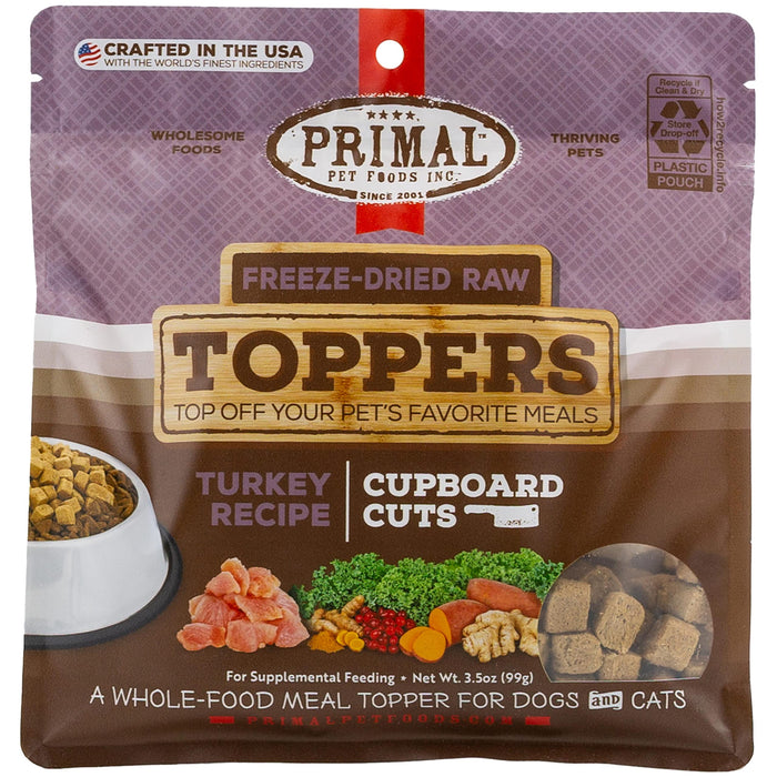 Primal Cupboard Cuts Turkey Grain-Free Freeze-Dried Raw Dog Food Topper