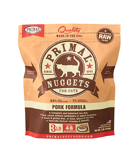PRIMAL CAT PORK NUGGETS 3LB
