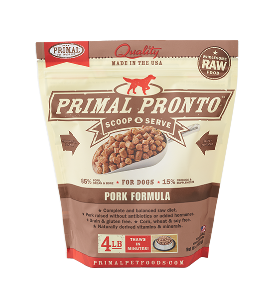 PRIMAL DOG PRONTO RAW FROZEN PORK