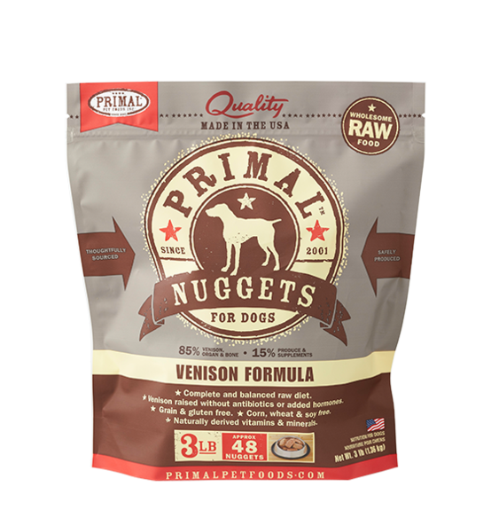 PRIMAL DOG RAW FROZEN VENISON NUGGETS