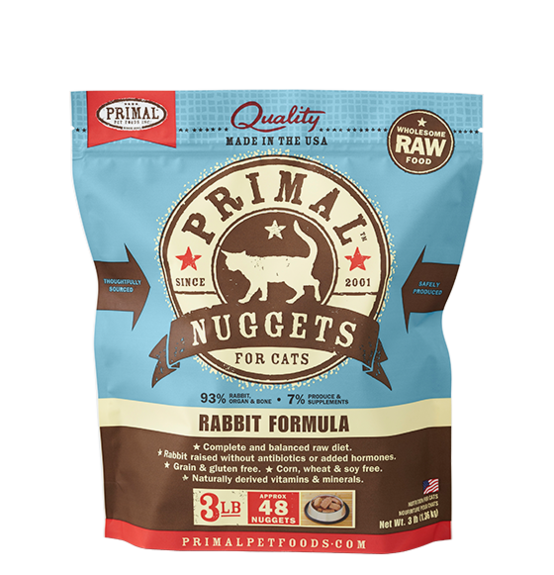 PRIMAL CAT RAW FROZEN TURKEY NUGGETS
