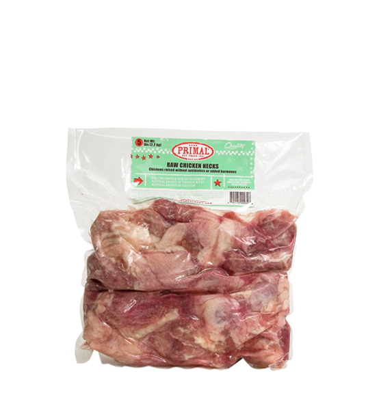 Primal Raw Frozen Dog Chicken Necks 6 Pk