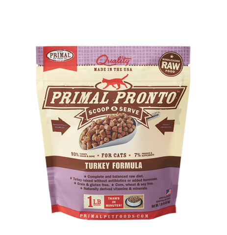 PRIMAL PRONTO CAT RAW FROZEN TURKEY
