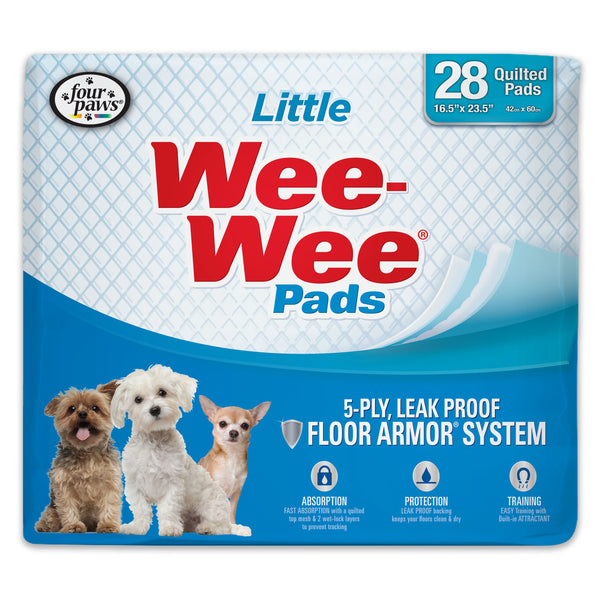 Wee-Wee Little Dog Pee Pads 16.5 x 23.5-in, 28 count, Unscented