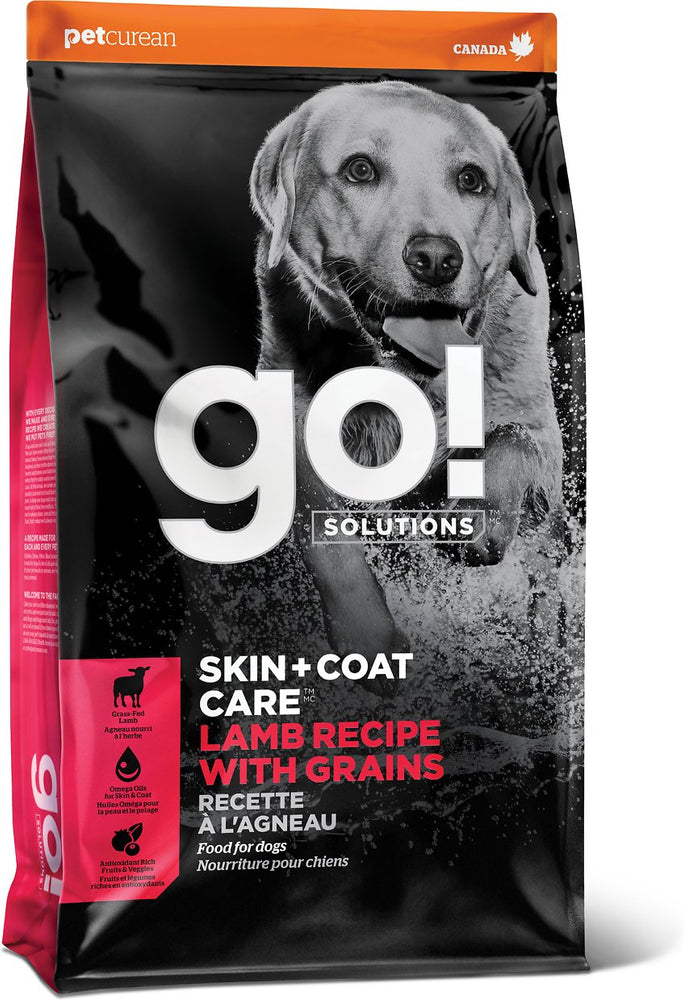 Petcurean Go! Solutions Skin + Coat Care Lamb Recipe Dry Dog Food