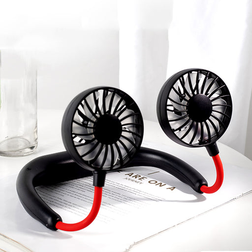 Portable Neck Hanging Fan Mini USB Fan Rechargable Hands-free Sports Fan Air Cooler Fans for Home Office Indoor Outdoor Sport