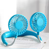 Portable Neck Hanging Fan Mini USB Fan Rechargable Hands-free Sports Fan Air Cooler Fans for Home Office Indoor Outdoor Sport