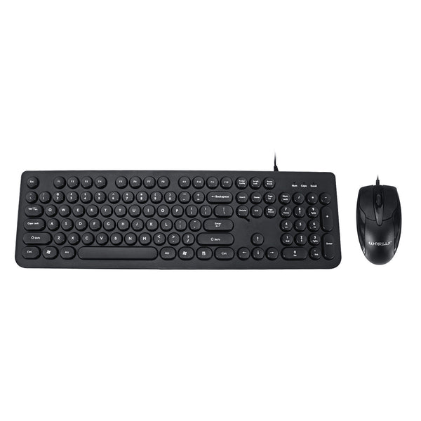 USB Keyboard and Mouse Set Waterproof Wired Punk Keyboard Mouse Set Typing Gaming for Desktop Laptop PC Computer