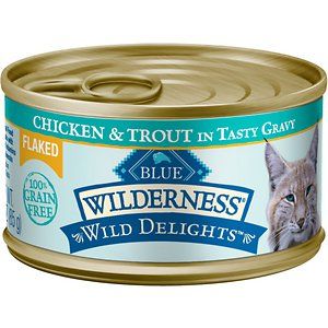 Blue Buffalo Wilderness Wild Delights Flaked Chicken & Trout Grain-Free Canned Cat Food